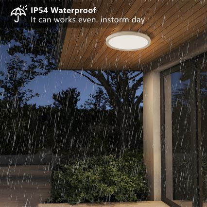 Brilagi - Iluminação de teto para casa de banho LED ULTRA SLIM LED/12W/230V diâmetro 22,5 cm branco IP54