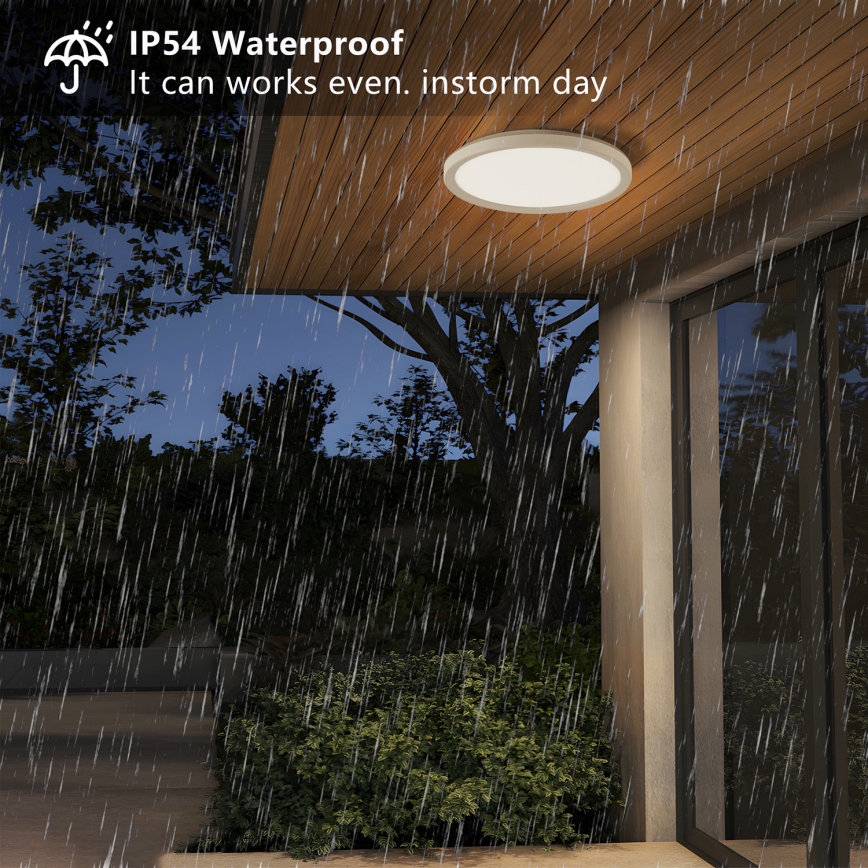 Brilagi - Iluminação de teto para casa de banho LED ULTRA SLIM LED/12W/230V diâmetro 22,5 cm branco IP54