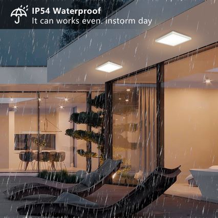 Brilagi - Iluminação de teto para casa de banho LED ULTRA SLIM LED/18W/230V 30x30 cm branco IP54