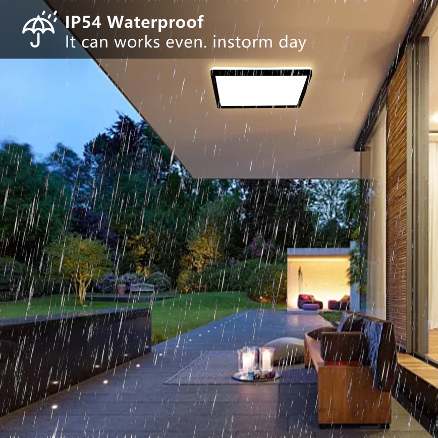 Brilagi - Iluminação de teto para casa de banho LED ULTRA SLIM LED/18W/230V 30x30 cm preto IP54