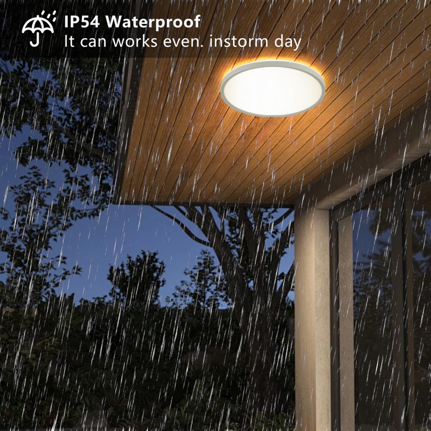 Brilagi - Iluminação de teto para casa de banho LED ULTRA SLIM LED/18W/230V diâmetro 30 cm branco IP54