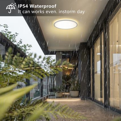 Brilagi - Iluminação de teto para casa de banho LED ULTRA SLIM LED/24W/230V diâmetro 42 cm branco IP54