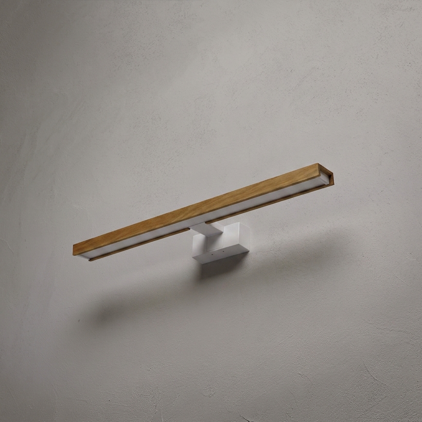 BRILAGI - Iluminação LED para espelho de casa de banho 3 em 1 WOODY MIRROR LED/12W/230V 60 cm IP44 branco/carvalho