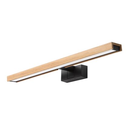 Brilagi - Iluminação LED para espelho de casa de banho 3 em 1 WOODY MIRROR LED/12W/230V 60 cm IP44 preto/carvalho