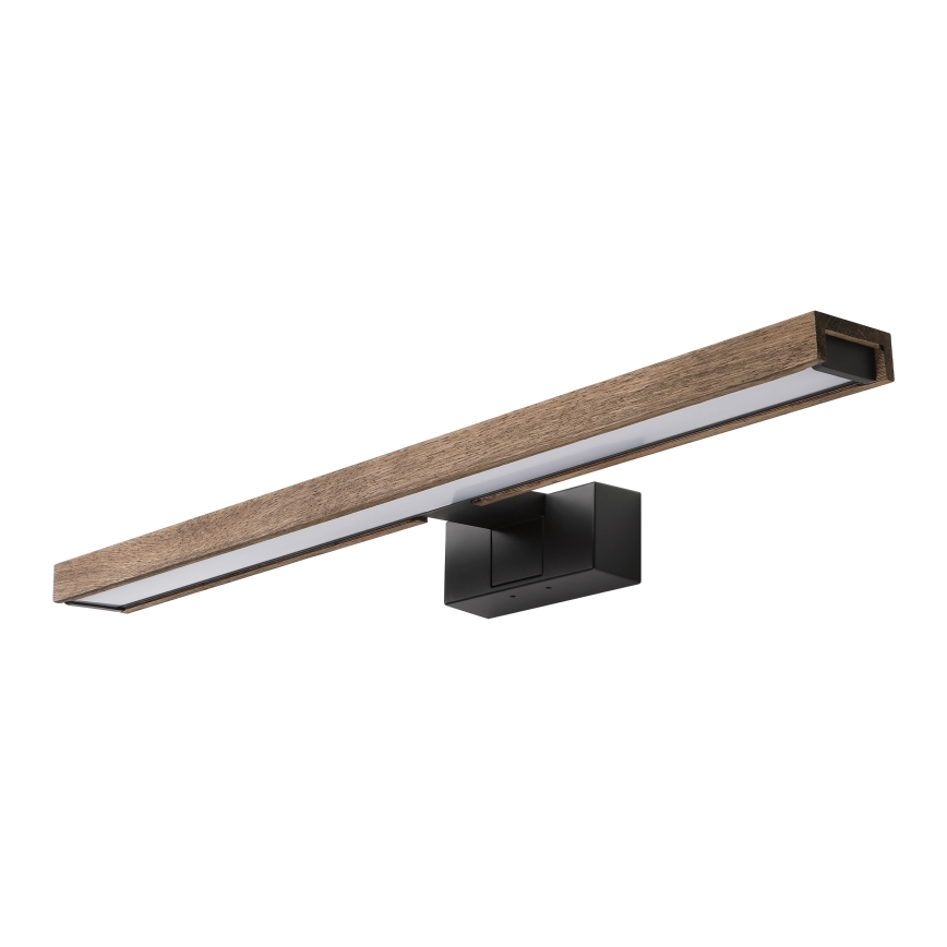 Brilagi - Iluminação LED para espelho de casa de banho 3 em 1 WOODY MIRROR LED/12W/230V IP44 preto/carvalho nogueira