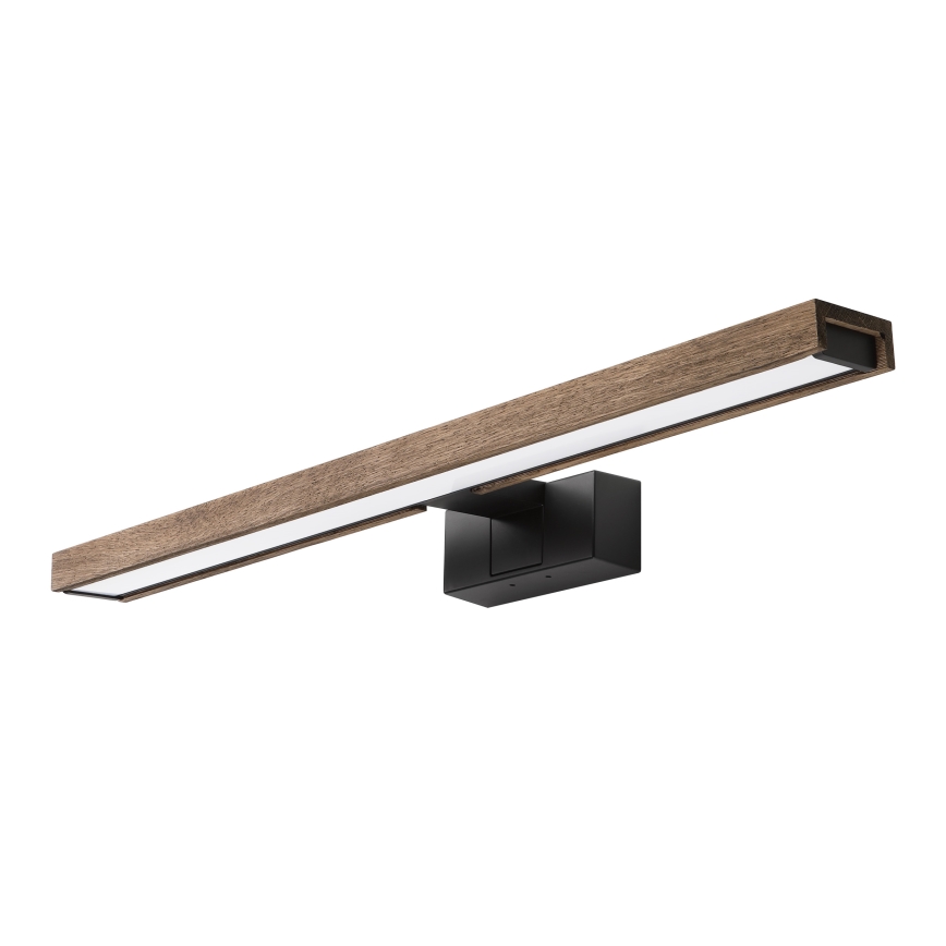 Brilagi - Iluminação LED para espelho de casa de banho 3 em 1 WOODY MIRROR LED/12W/230V IP44 preto/carvalho nogueira