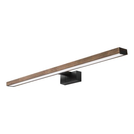 Brilagi - Iluminação LED para espelho de casa de banho 3 em 1 WOODY MIRROR LED/15W/230V 80 cm IP44 preto/carvalho nogueira
