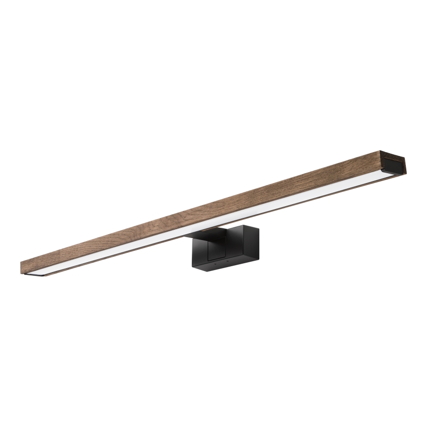 Brilagi - Iluminação LED para espelho de casa de banho 3 em 1 WOODY MIRROR LED/15W/230V 80 cm IP44 preto/carvalho nogueira