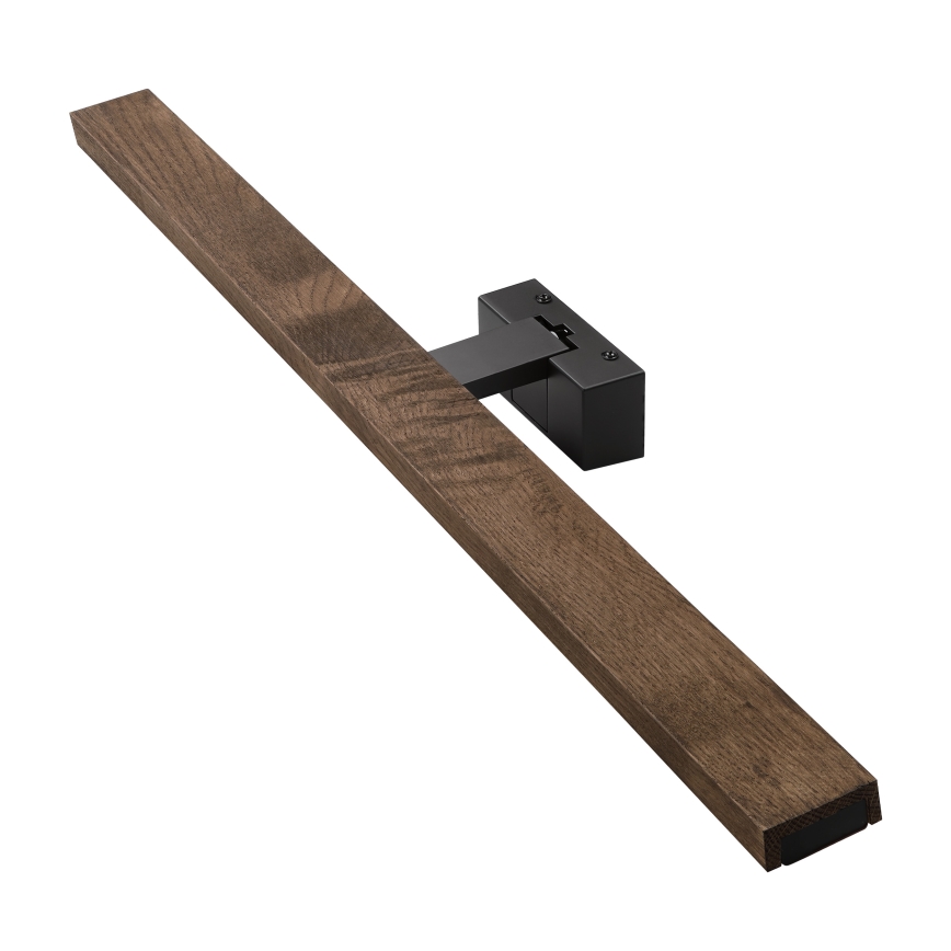 Brilagi - Iluminação LED para espelho de casa de banho 3 em 1 WOODY MIRROR LED/15W/230V 80 cm IP44 preto/carvalho nogueira