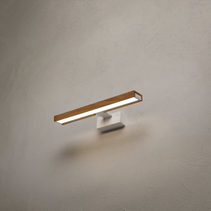 Brilagi - Iluminação LED para espelho de casa de banho 3 em 1 WOODY MIRROR LED/8W/230V 40 cm IP44 branco/carvalho