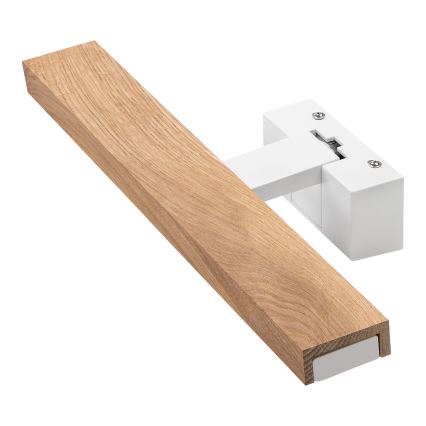 Brilagi - Iluminação LED para espelho de casa de banho 3 em 1 WOODY MIRROR LED/8W/230V 40 cm IP44 branco/carvalho