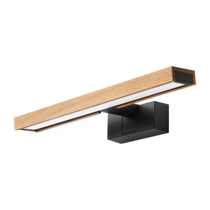 Brilagi - Iluminação LED 3 em 1 para espelho de casa de banho WOODY MIRROR LED/8W/230V IP44 preto/carvalho