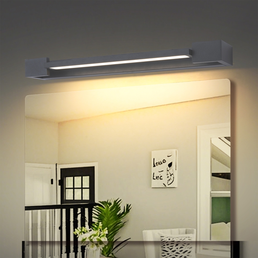 Brilagi - Iluminação LED para espelho de casa de banho AQUA LINE LED/12W/230V 45 cm IP44 antracite CRI 90