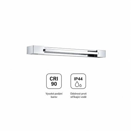 BRILAGI - Iluminação LED para espelho AQUA LINE LED/12W/230V 45 cm IP44 cromado brilhante CRI 90
