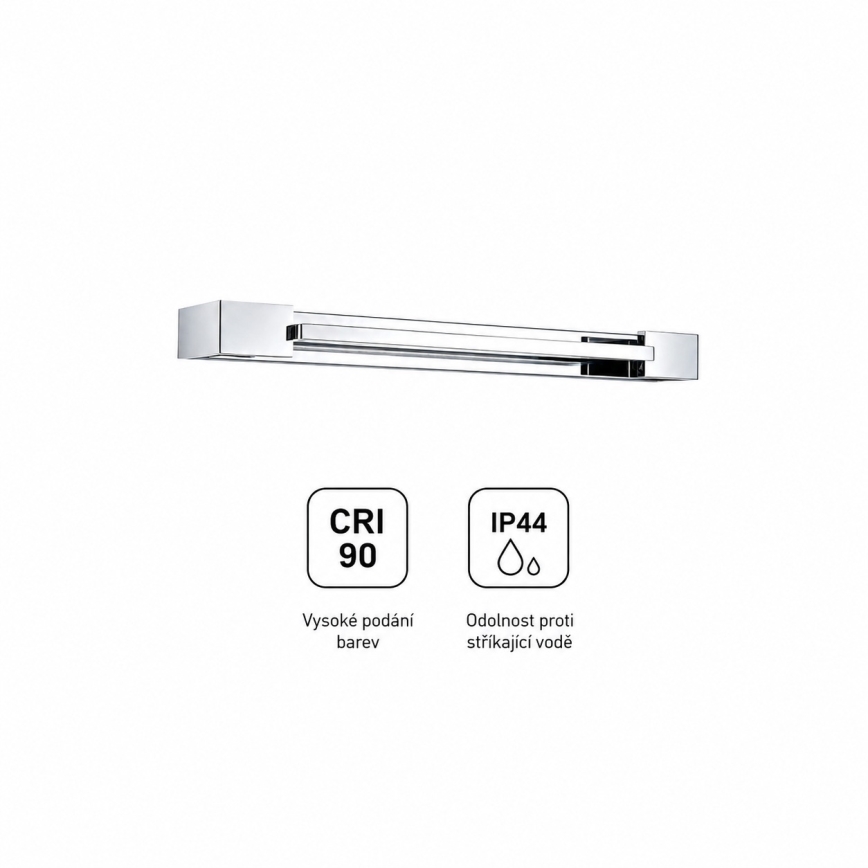 BRILAGI - Iluminação LED para espelho AQUA LINE LED/12W/230V 45 cm IP44 cromado brilhante CRI 90