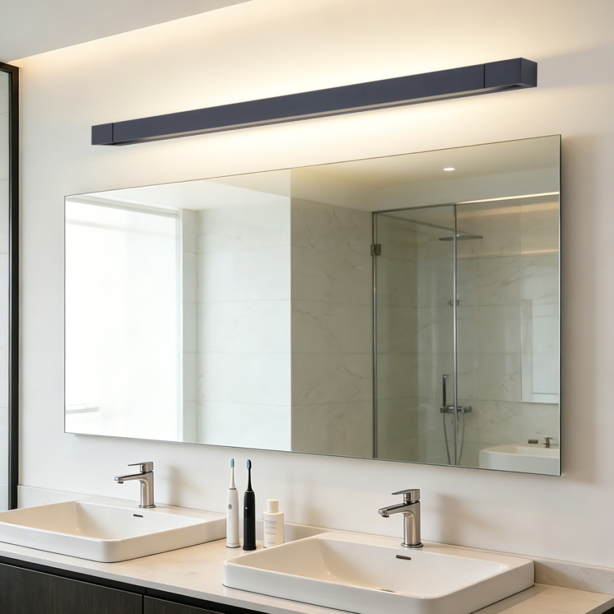 BRILAGI - Iluminação LED para espelho de casa de banho AQUA LINE LED/28W/230V 100 cm IP44 preta IRC 90