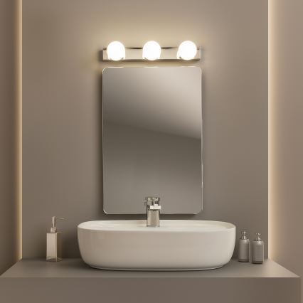 Brilagi - Iluminação LED para espelho de casa de banho HOLLYWOOD 3xLED/3W/230V 39 cm IP44 cromado brilhante