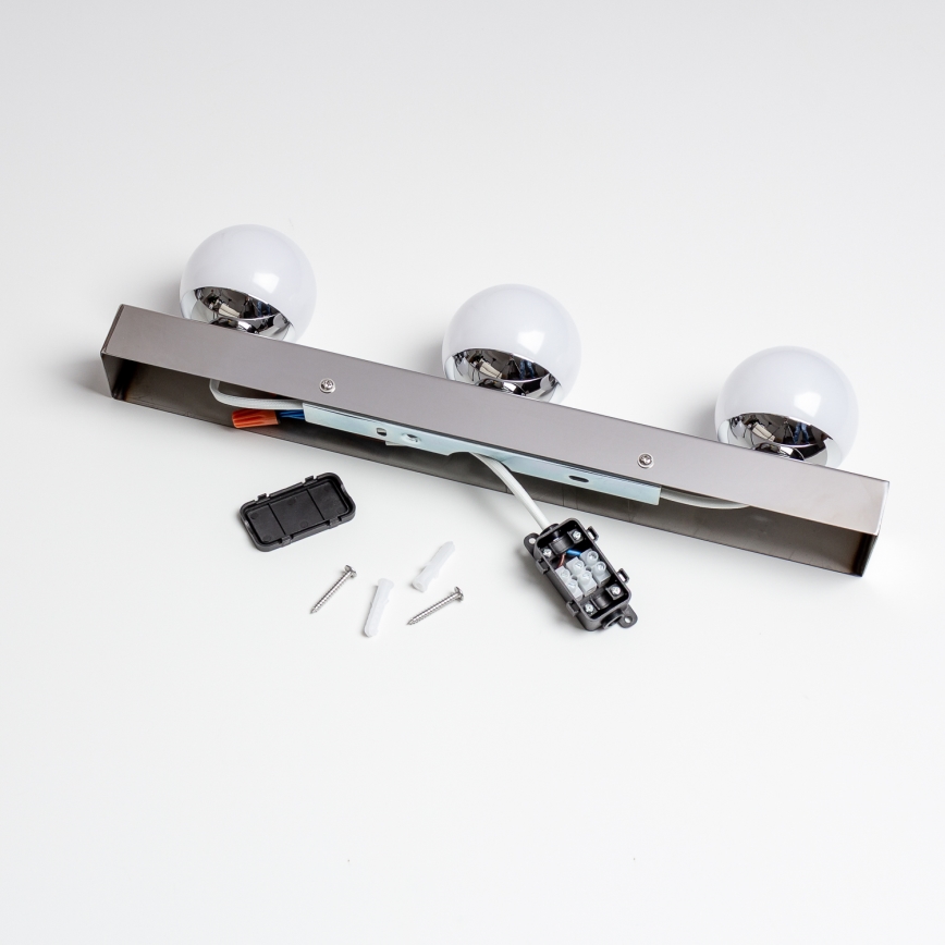 Brilagi - Iluminação LED para espelho de casa de banho HOLLYWOOD 3xLED/3W/230V 39 cm IP44 cromado brilhante