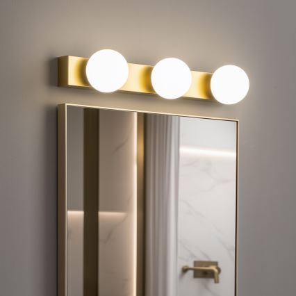 Brilagi - Iluminação LED para espelho de casa de banho HOLLYWOOD 3xLED/3W/230V 39 cm IP44 dourado