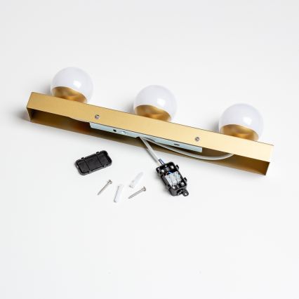 Brilagi - Iluminação LED para espelho de casa de banho HOLLYWOOD 3xLED/3W/230V 39 cm IP44 dourado