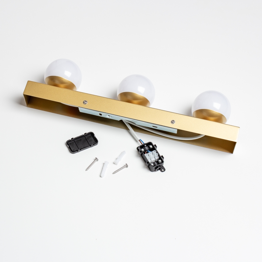 Brilagi - Iluminação LED para espelho de casa de banho HOLLYWOOD 3xLED/3W/230V 39 cm IP44 dourado