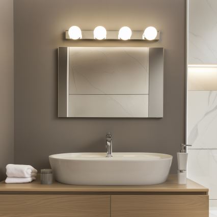 Brilagi - Iluminação LED para espelho de casa de banho HOLLYWOOD 4xLED/3W/230V 53 cm IP44 cromado brilhante