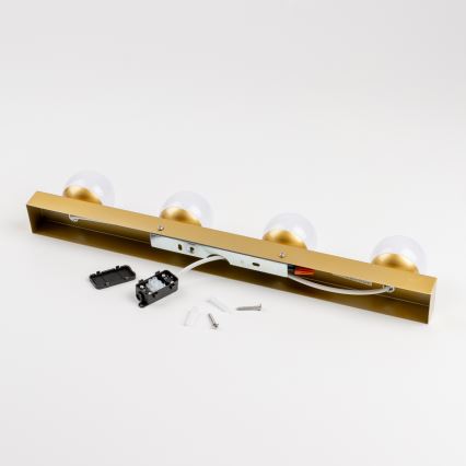 Brilagi - Iluminação LED para espelho de casa de banho HOLLYWOOD 4xLED/3W/230V 53 cm IP44 dourada