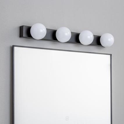 Brilagi - Iluminação LED para espelho de casa de banho HOLLYWOOD 4xLED/3W/230V 53 cm IP44 preta