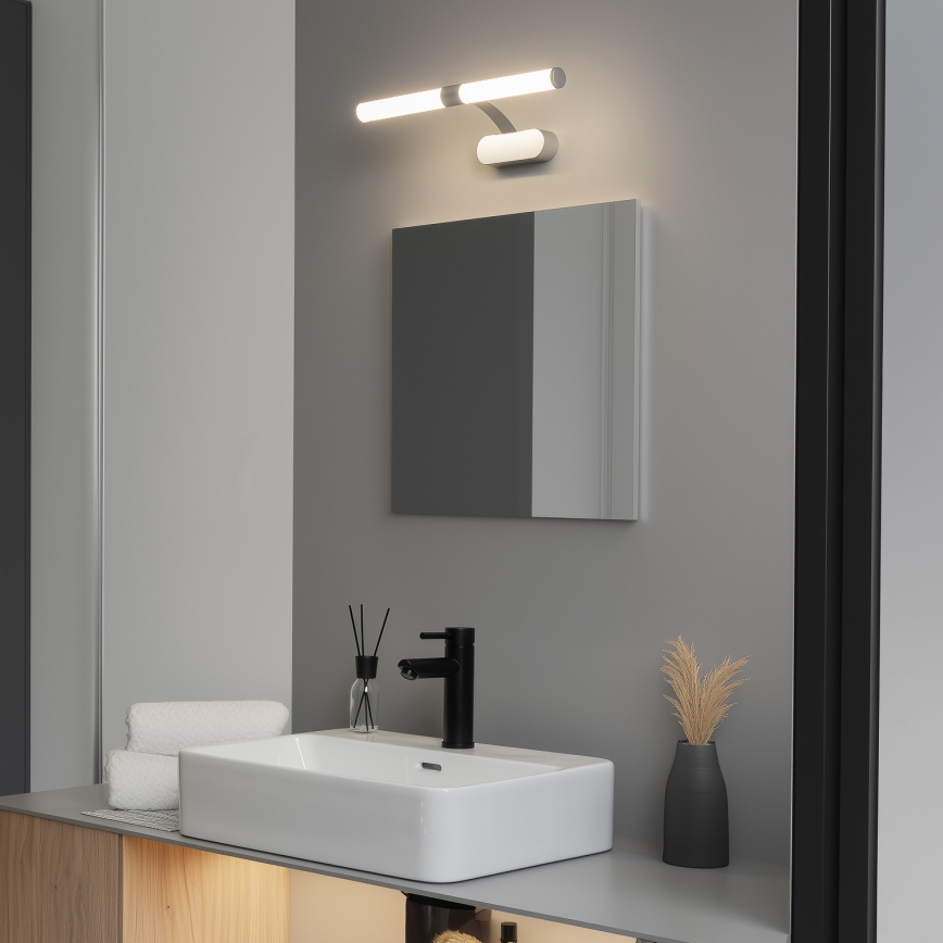 Brilagi - Iluminação LED para espelho 2 em 1 TUBEO LED/6W/230V 40 cm IP44 prateada