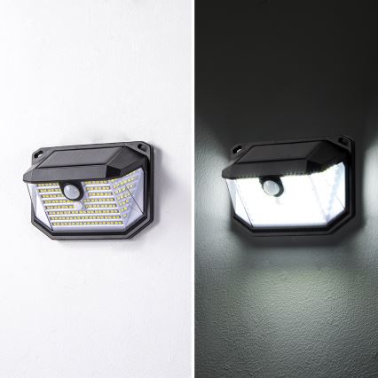 Brilagi - LED Candeeiro de parede solar com sensor de movimento e anoitecer WALLIE LED/4W/5,5V 1200mAh 6500K IP65