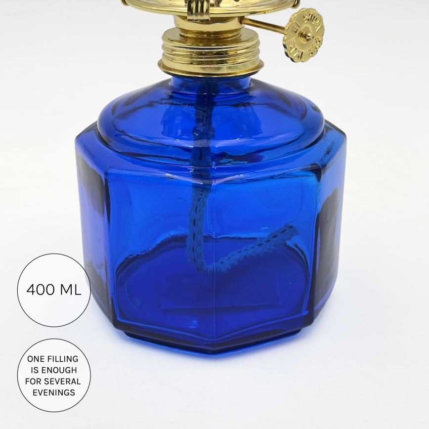 Brilagi - Lâmpada a petróleo MERLIN azul