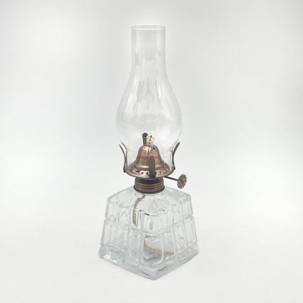 Brilagi - Lâmpada a petróleo MERLIN transparente/bronze/patina