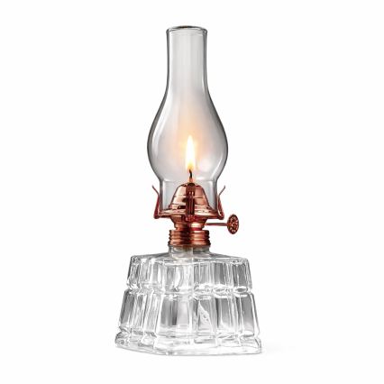 Brilagi - Lâmpada a petróleo MERLIN transparente/bronze/patina