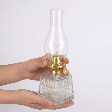 Brilagi - Lâmpada a petróleo MERLIN transparente/dourada