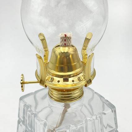 Brilagi - Lâmpada a petróleo MERLIN transparente/dourada
