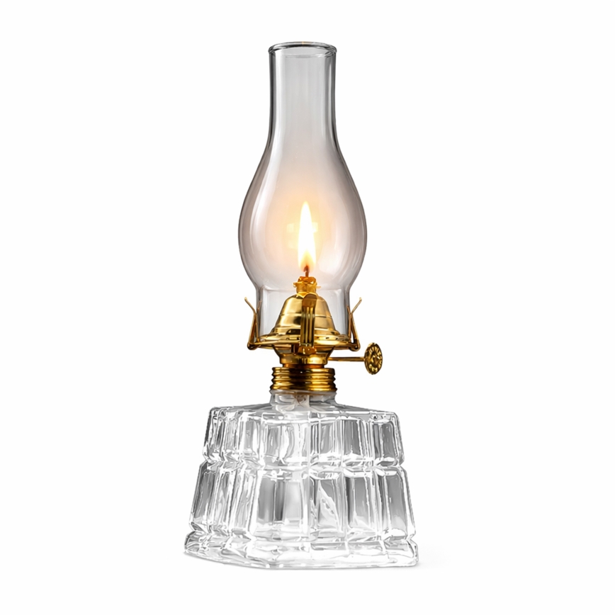 Brilagi - Lâmpada a petróleo MERLIN transparente/dourada