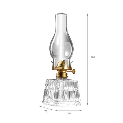 Brilagi - Lâmpada a petróleo MERLIN transparente/dourada