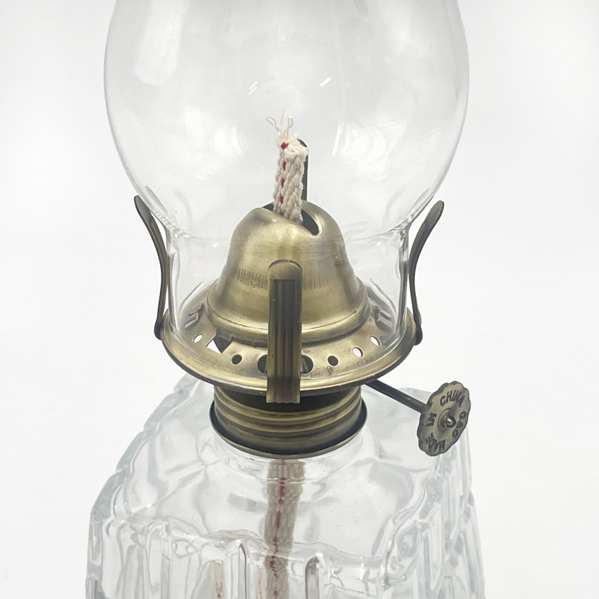 Brilagi - Lâmpada a petróleo MERLIN transparente/dourada/pátina