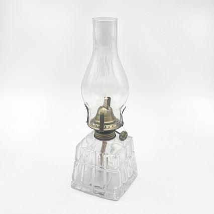Brilagi - Lâmpada a petróleo MERLIN transparente/dourada/pátina