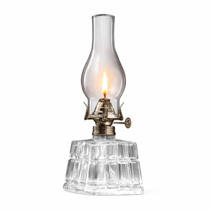 Brilagi - Lâmpada a petróleo MERLIN transparente/dourada/pátina
