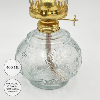 Brilagi - Lâmpada a petróleo MERLIN transparente