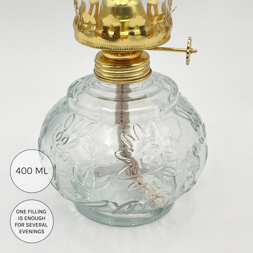 Brilagi - Lâmpada a petróleo MERLIN transparente
