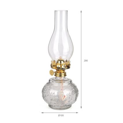 Brilagi - Lâmpada a petróleo MERLIN transparente