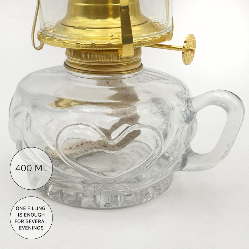 Brilagi - Lâmpada a petróleo MERLIN transparente