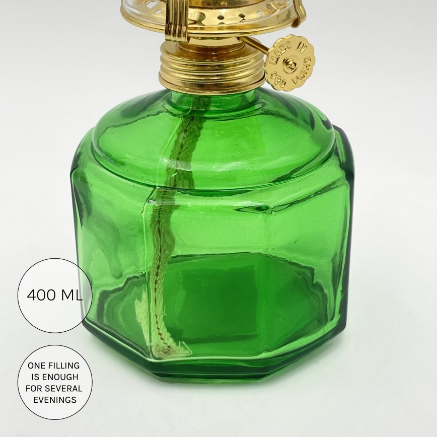 Brilagi - Lâmpada a petróleo MERLIN verde