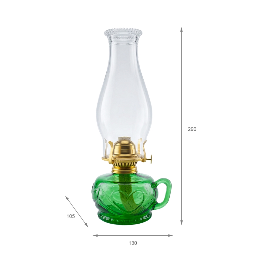 Brilagi - Lâmpada a petróleo MERLIN verde