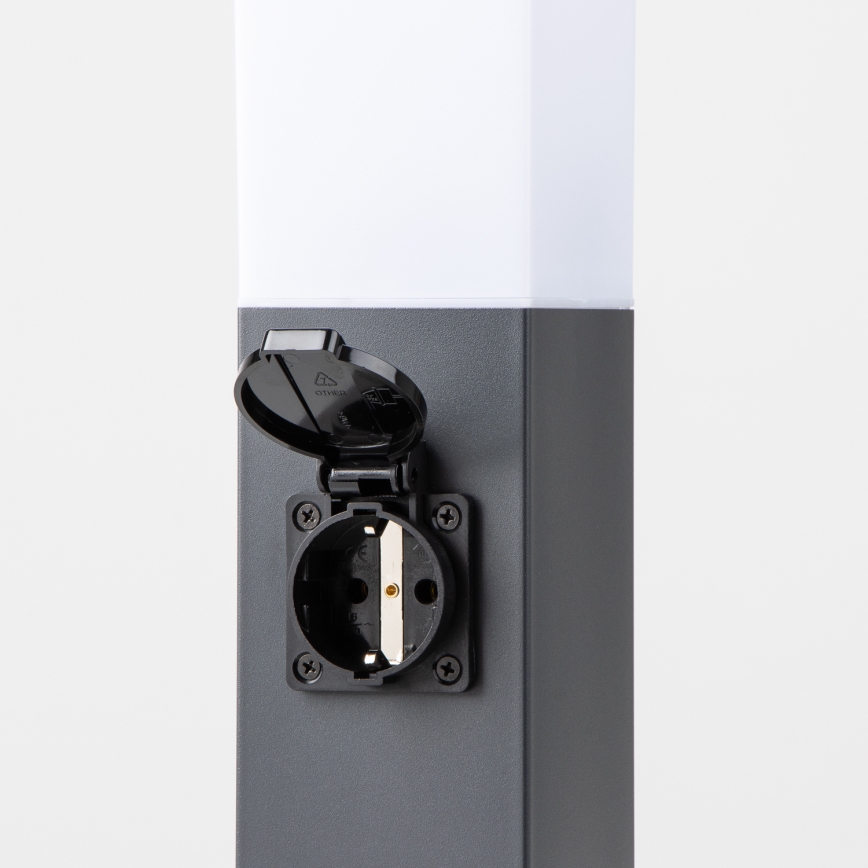 Brilagi - Candeeiro de exterior NOVA, com 2 tomadas SCHUKO, 1xE27/15W/230V, 40 cm, IP44, antracite