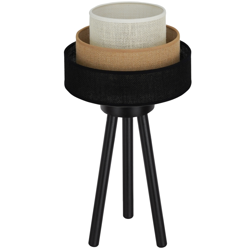 Brilagi - Lâmpada de mesa ASPEN LUNETA 1xE27/15W/230V preta/bege/crème