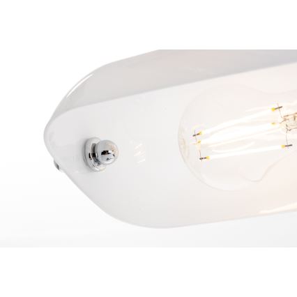 Brilagi - Lâmpada de mesa BANK OFFICE 1xE27/60W/230V cromo brilhante/branco