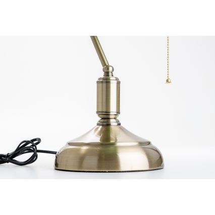 Brilagi - Lâmpada de mesa BANK OFFICE 1xE27/60W/230V latão/branco